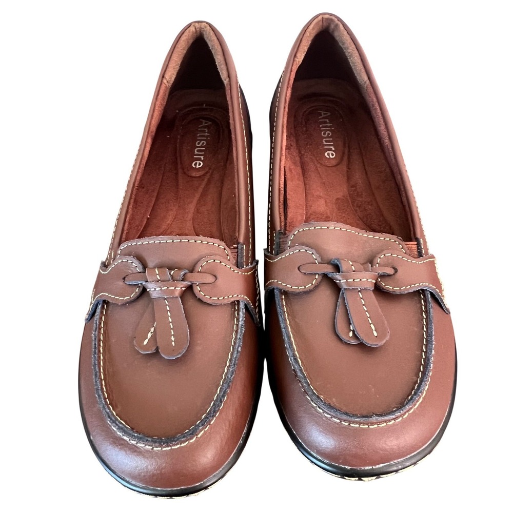 Artisure Womens Brown‎ Tassel Loafers Slip On Comfort Shoes Size 7 EU 38 UK 5